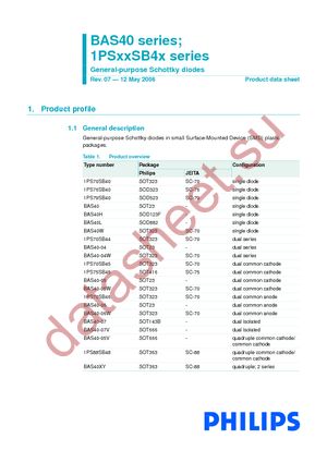 1PS70SB40 T/R datasheet  